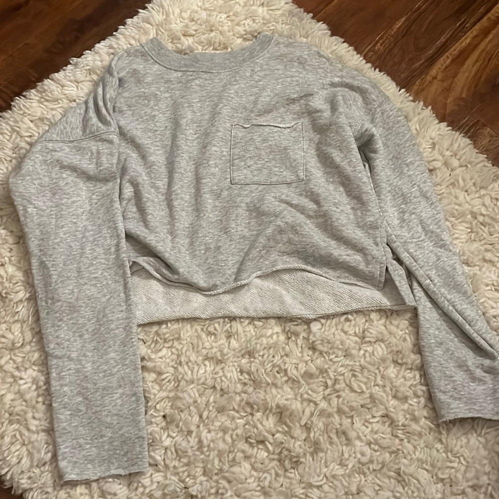 Gray Cropped Sweatshirt from Aerie
